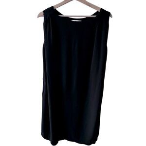 Wilt Black Sleeveless Shell Dress Size 4 Pockets minimalist business chic clean